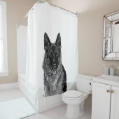 Schäferhundhundeduschvorhang Duschvorhang (Beispiel)