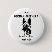 Schäferhundknopf Button (Vorderseite)