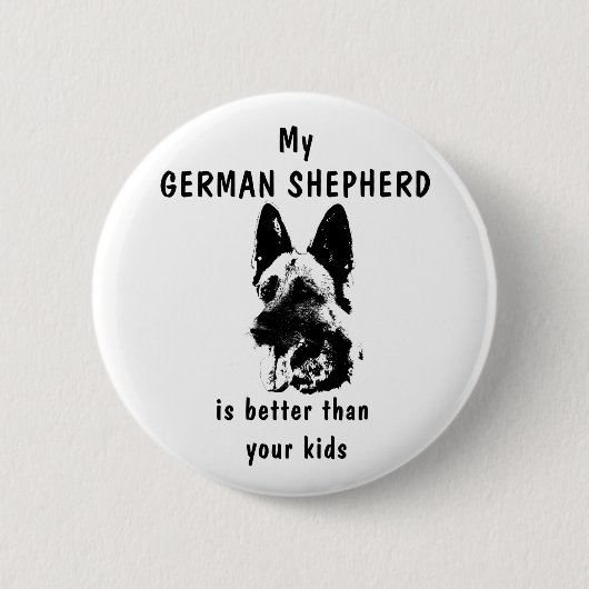Schäferhundknopf Button (Vorderseite)