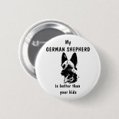 Schäferhundknopf Button (Vorne & Hinten)