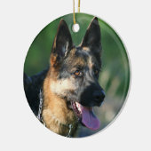 Schäferhundverzierung Keramik Ornament (Links)