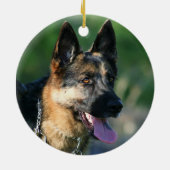 Schäferhundverzierung Keramik Ornament (Hinten)