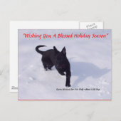 Schäferhundweihnachtspostkarte Feiertagspostkarte (Vorne/Hinten)