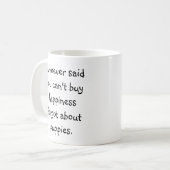 Schäferhundwelpe und -Sprichwort auf einer Tasse (Vorderseite Links)