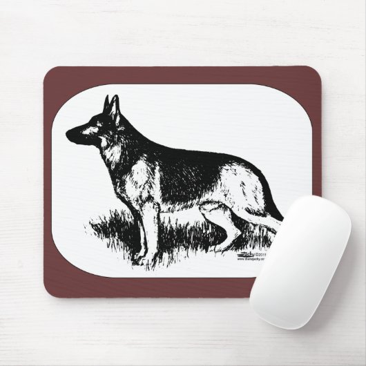 Schäferprofil Mousepad (Mit Mouse)