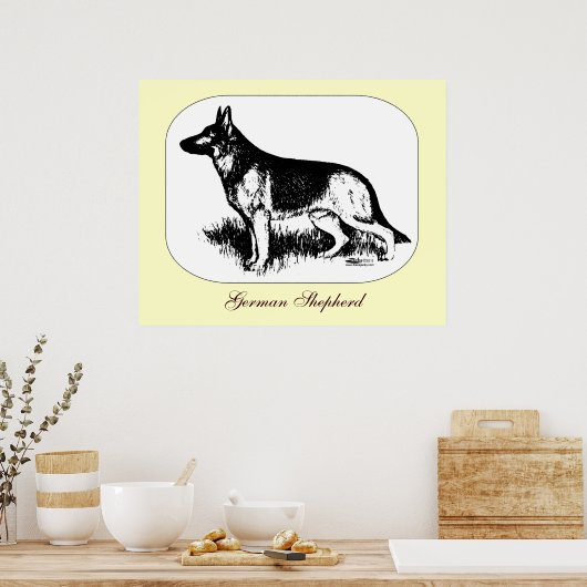 Schäferprofil Poster (Küche)