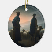 Schäfers Uhr Weihnachten Keramik Ornament (Links)