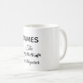 Schafewhisperer-lustige niedliche Typografie Kaffeetasse (VorderseiteRechts)