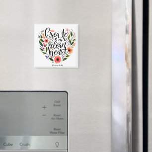 Schaff in mir ein reines Herz floral Magnet