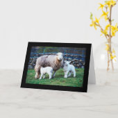 Schaffamilie Karte (Gelbe Blume)