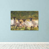 Schaffamilie Leinwanddruck (Insitu (Holzboden))