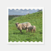 Schaffamilie Serviette (Vorderseite)