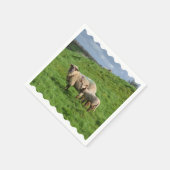 Schaffamilie Serviette (Ecke)