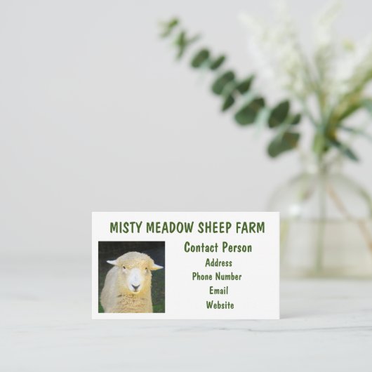Schaffarm Custom Visitenkarte (Stehend Vorderseite)