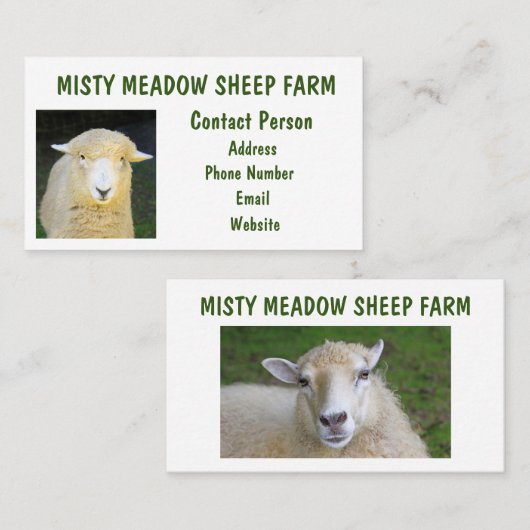 Schaffarm Custom Visitenkarte (Vorne/Hinten)