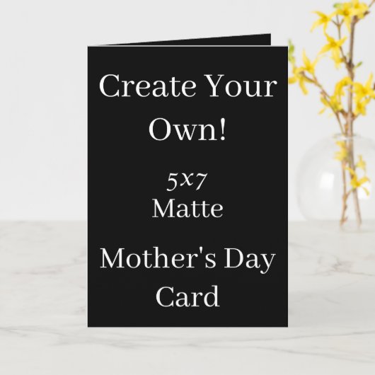 Schaffe deinen eigenen schwarzen Muttertag Karte (Gelbe Blume)