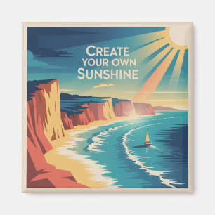 Schaffe Deinen eigenen Sonnenschein Magnet
