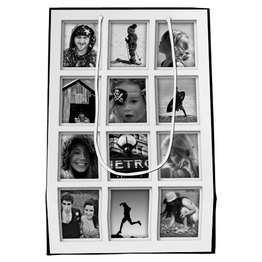 Schaffen-Ihr-Eigene Foto-Collagen-Geschenk-Tasche Mittlere Geschenktüte (Rückseite)