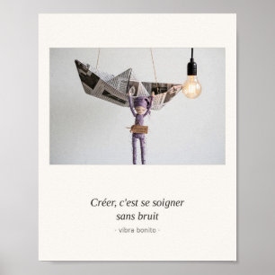 Schaffen ist eine stille Heilung — Papier-Serie Poster