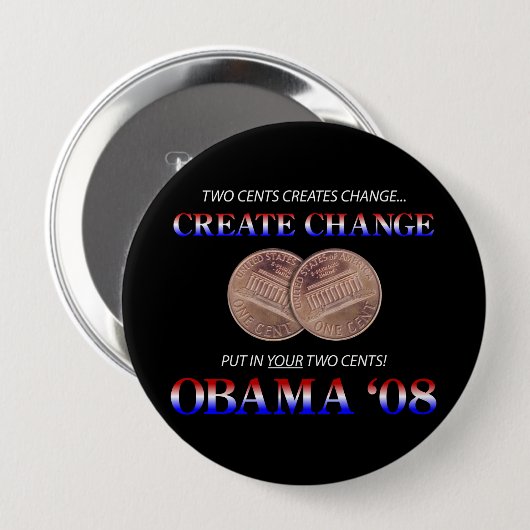 Schaffen Sie Änderung mit Obama Button (Vorne & Hinten)