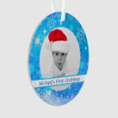 Schaffen Sie Baby-Foto-Weihnachten Ornament (Vorderseite)
