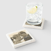 Schaffen Sie es sich personalisiert und Steinuntersetzer (Seitenansicht)