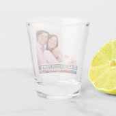 Schaffen Sie Familien-Foto-Monogramm Schnapsglas (Rückseite)