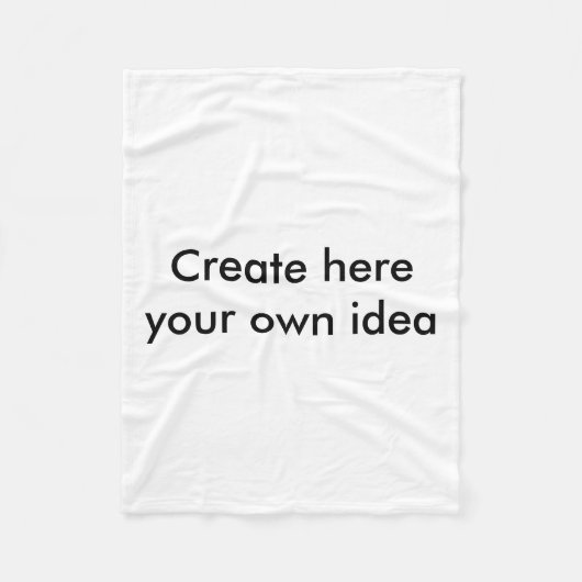 Schaffen Sie hier Ihre eigene Idee - durch Shirt Fleecedecke (Vorderseite)