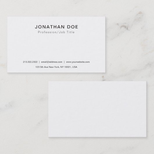 Schaffen Sie Ihr eigenes berufliches klassisches Visitenkarte (Vorne/Hinten)