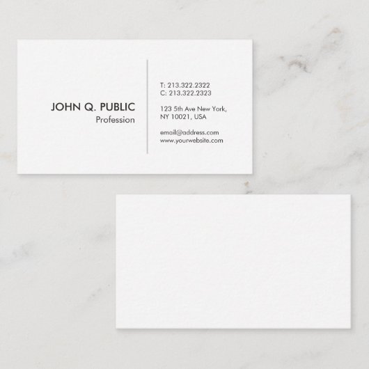 Schaffen Sie Ihr eigenes berufliches stilvolles Visitenkarte (Vorne/Hinten)