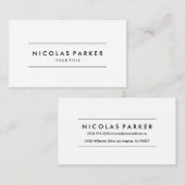 Schaffen Sie Ihr eigenes einfaches schlichtes Visitenkarte (Vorne/Hinten)