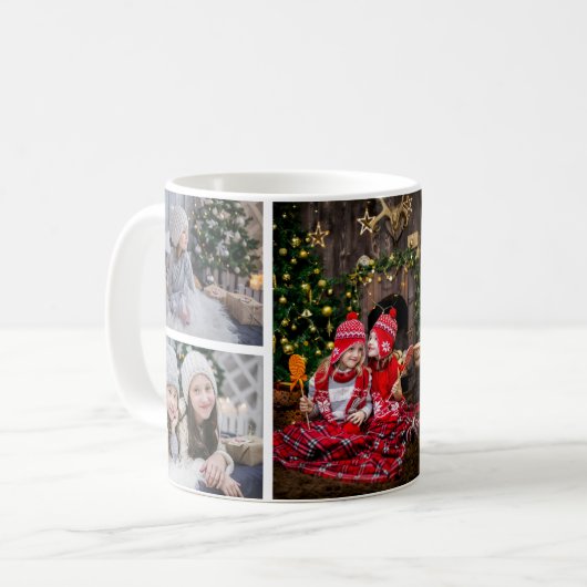 Schaffen Sie Ihr eigenes Familien-Foto-Collage Kaffeetasse (Vorderseite Links)