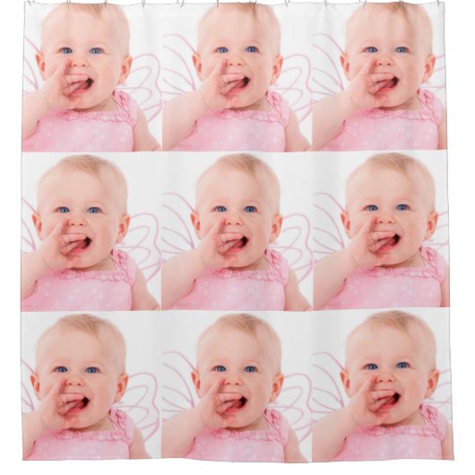 Schaffen Sie Ihr eigenes Foto-Collagen-Muster Duschvorhang (Vorderseite)