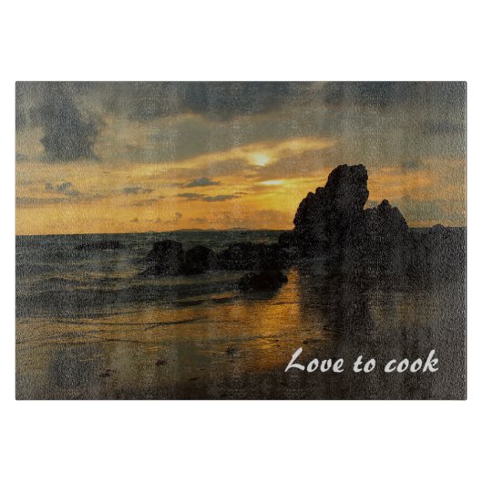 Schaffen Sie Ihr eigenes hackendes Glasbrett Schneidebrett (Vorderseite)