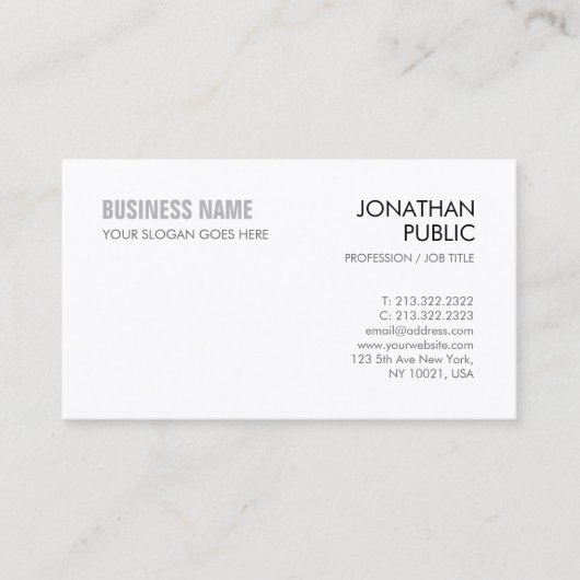 Schaffen Sie Ihr eigenes intelligenter Visitenkarte (Vorderseite)