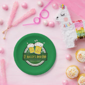 Schaffen Sie Ihr eigenes irisches Kneipen-Logo Pappteller (Party)