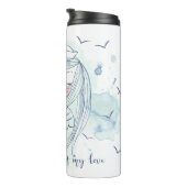 Schaffen Sie Ihr eigenes Meer ist meine Liebe Thermosbecher (Nach rechts gedreht)