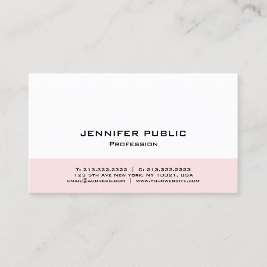 Schaffen Sie Ihr eigenes modernes berufliches Visitenkarte (Vorderseite)