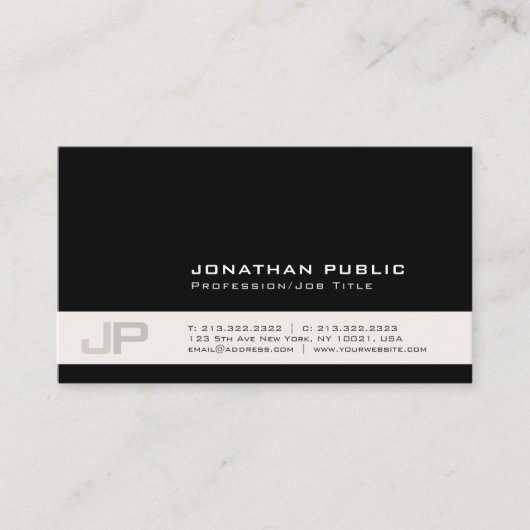 Schaffen Sie Ihr eigenes modernes stilvolles Visitenkarte (Vorderseite)