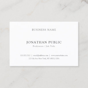 Schaffen Sie Ihr eigenes sauberes elegantes Visitenkarte