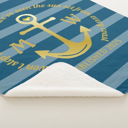 Schaffen Sie Ihr eigenes Seeanker-Herz-Küstenlogo Sherpadecke (3/4)