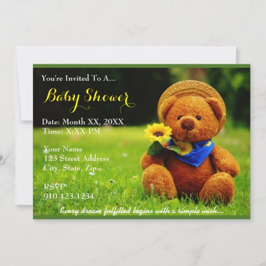 Schaffen Sie Ihre eigene Babyparty-Einladung Einladung (Vorderseite)