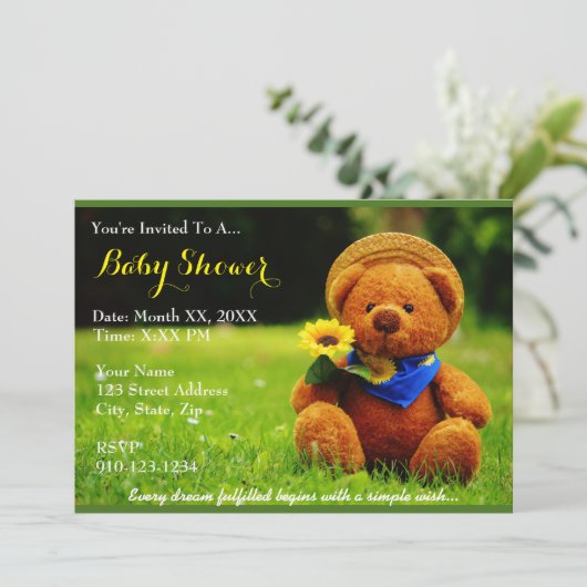 Schaffen Sie Ihre eigene Babyparty-Einladung Einladung (Stehend Vorderseite)