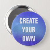 Schaffen Sie Ihre eigene blaue Aquarell-Malerei Button (Vorne & Hinten)