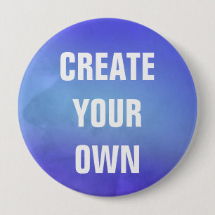 Schaffen Sie Ihre eigene blaue Aquarell-Malerei Button