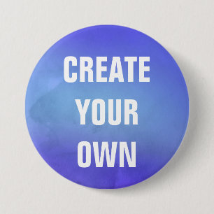 Schaffen Sie Ihre eigene blaue Aquarell-Malerei Button
