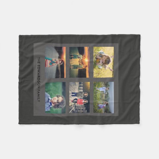 Schaffen Sie Ihre eigene dunkelgraue Fleecedecke (Vorderseite (Horizontal))