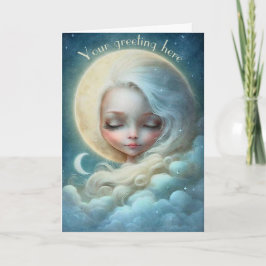 Schaffen Sie Ihre eigene Mondlichter Traumgöttin Feiertagskarte