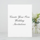 Schaffen Sie Ihre eigenen Hochzeits-Einladungen Einladung (Stehend Vorderseite)