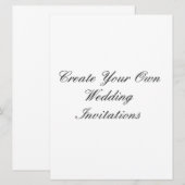 Schaffen Sie Ihre eigenen Hochzeits-Einladungen Einladung (Vorne/Hinten)